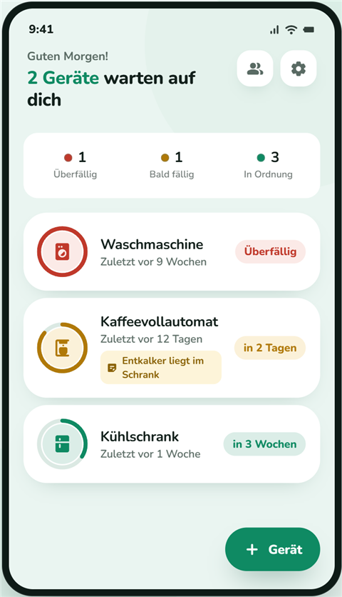 CleanCycle app preview